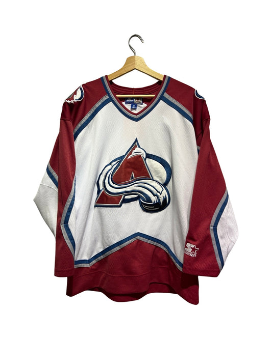 Vintage 90s Colorado Avalanche Starter NHL Hockey Jersey