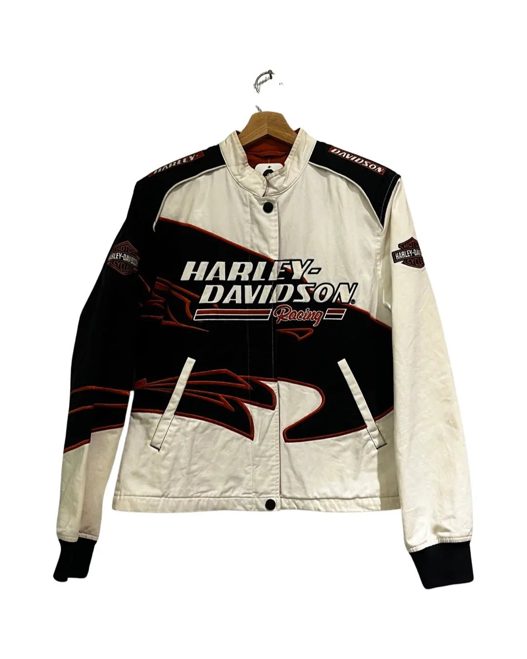 BJ y2k Harley Davidson Flames Motorcycle Jacket KIF Vintage