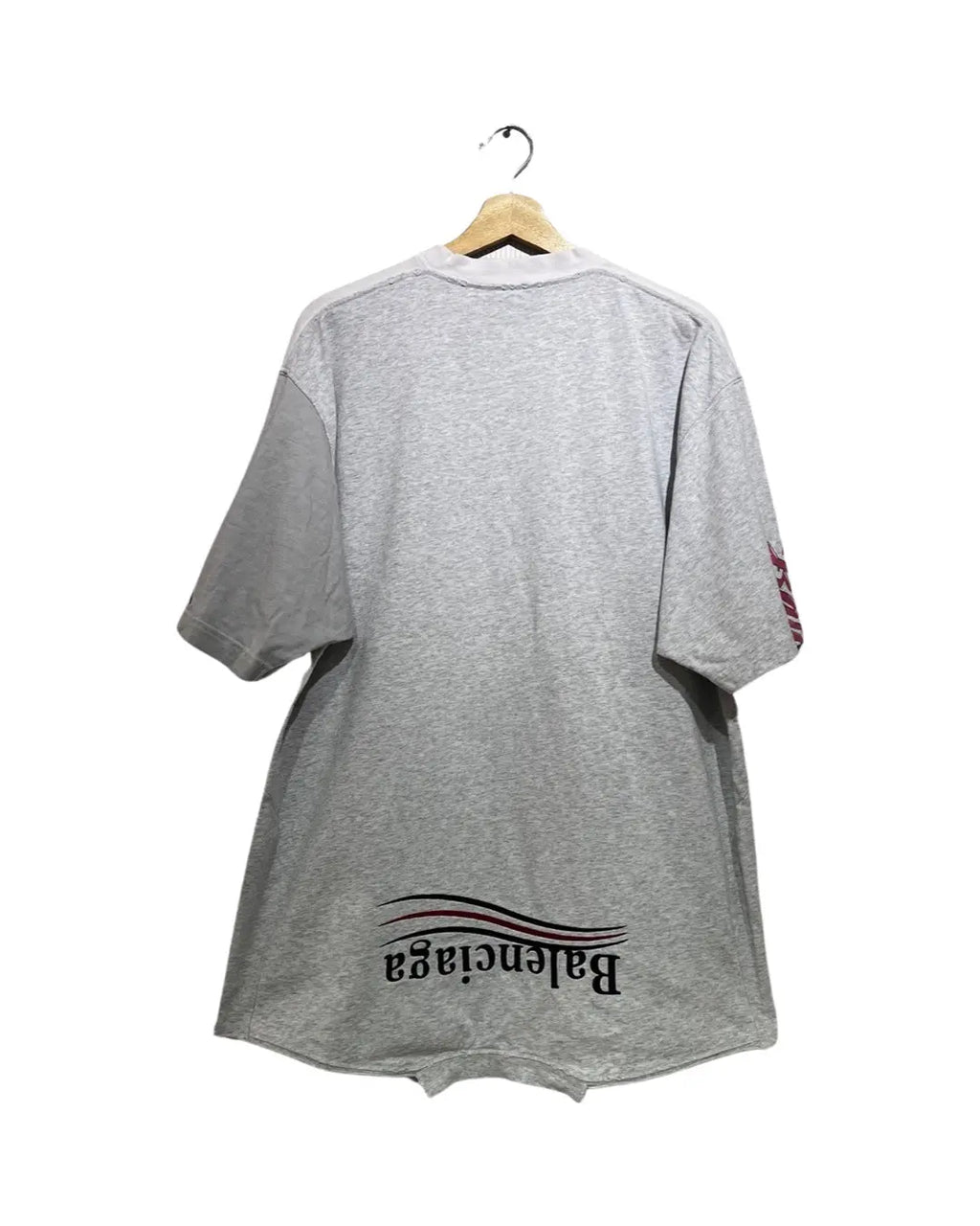 Archive Balenciaga Paris Upside Down Embroidered Patchwork Tee KIF Vintage