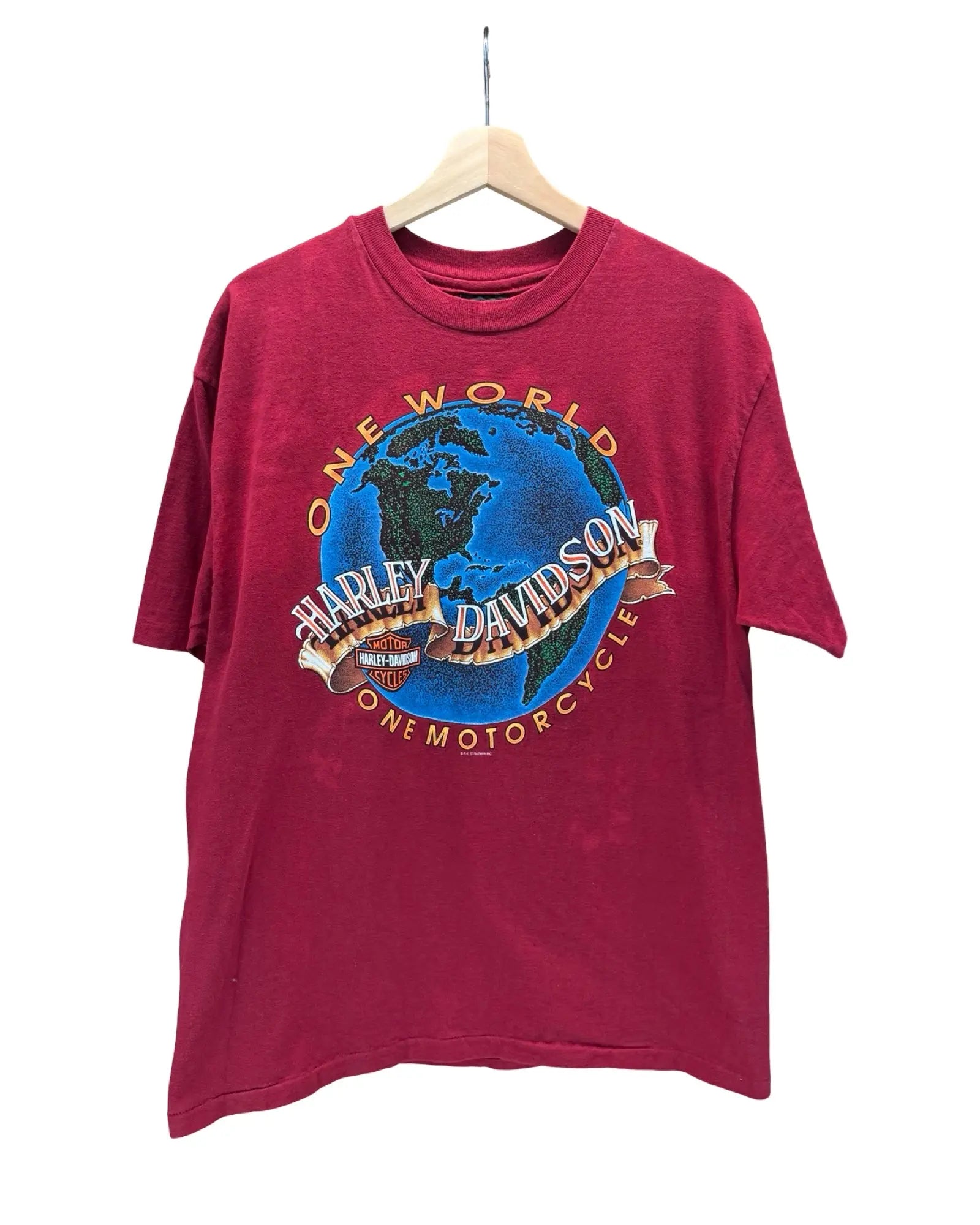 Vintage 90s Harley Davidson One World Tee KIF Vintage