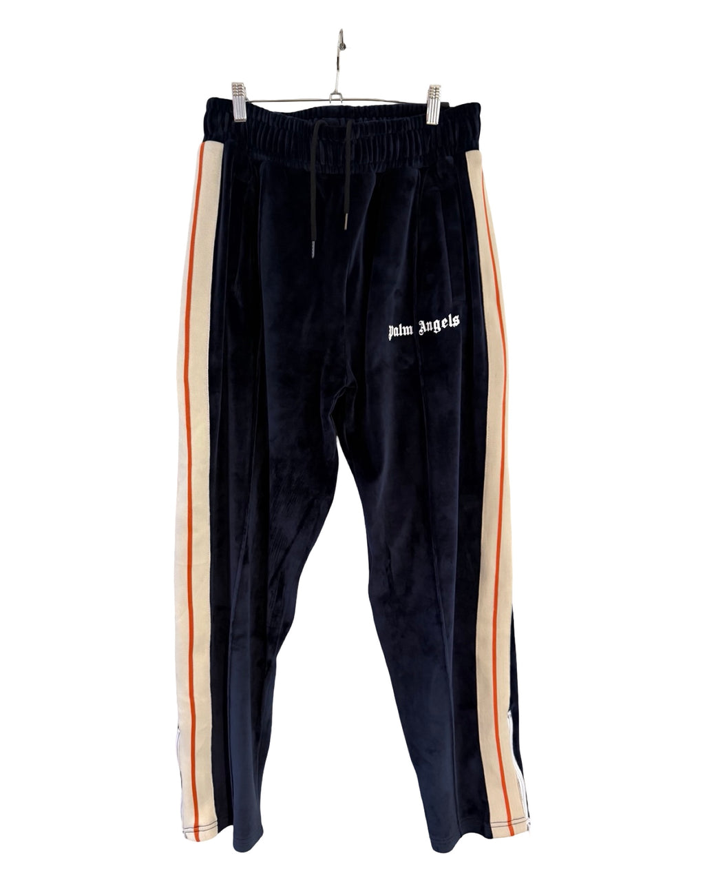 Palm Angels Blue Velvet Tracksuit Top & Bottom Set