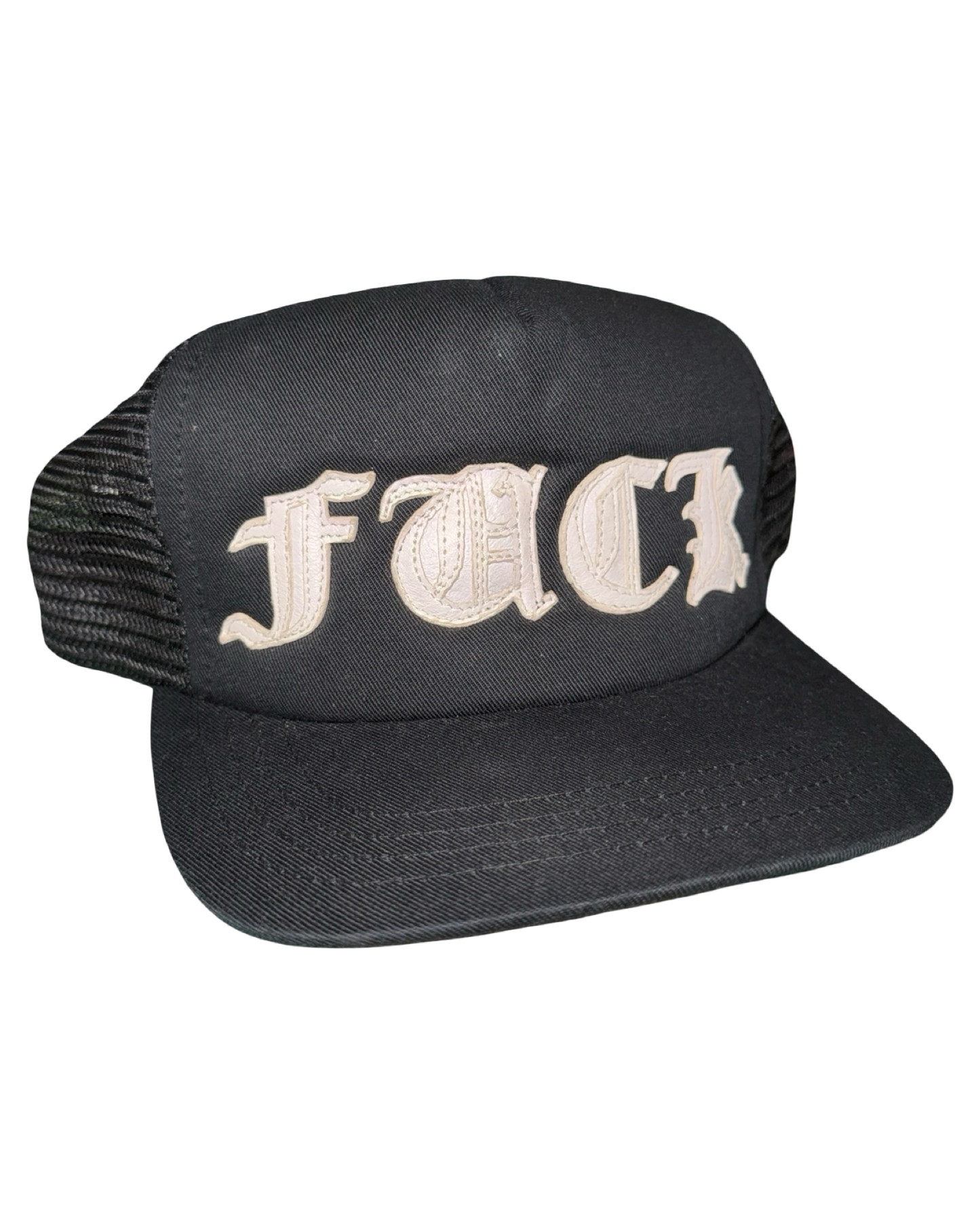 Chrome Hearts FUCK Leather Letters Hat