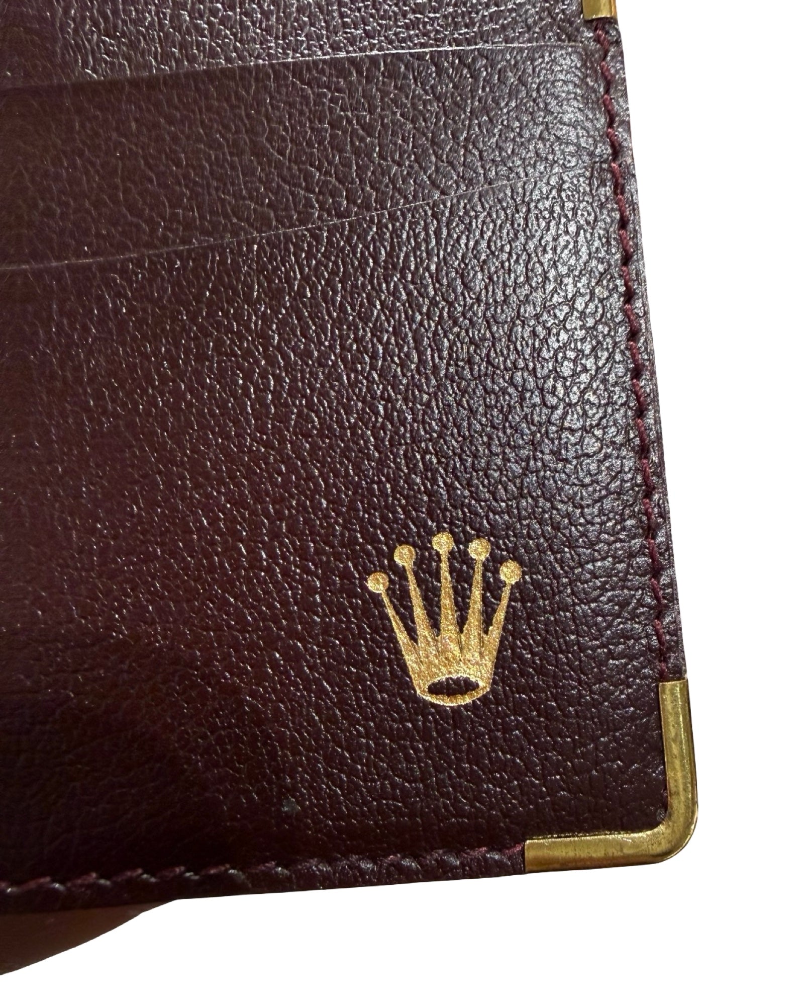 Vintage Rolex Burgundy Leather Wallet