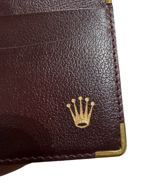 Vintage Rolex Burgundy Leather Wallet