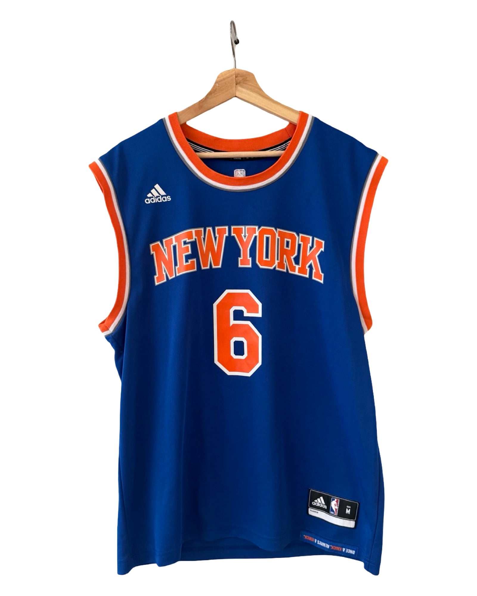 Vintage New York Knicks Kristaps Porzingus 6 Adidas NBA Jersey
