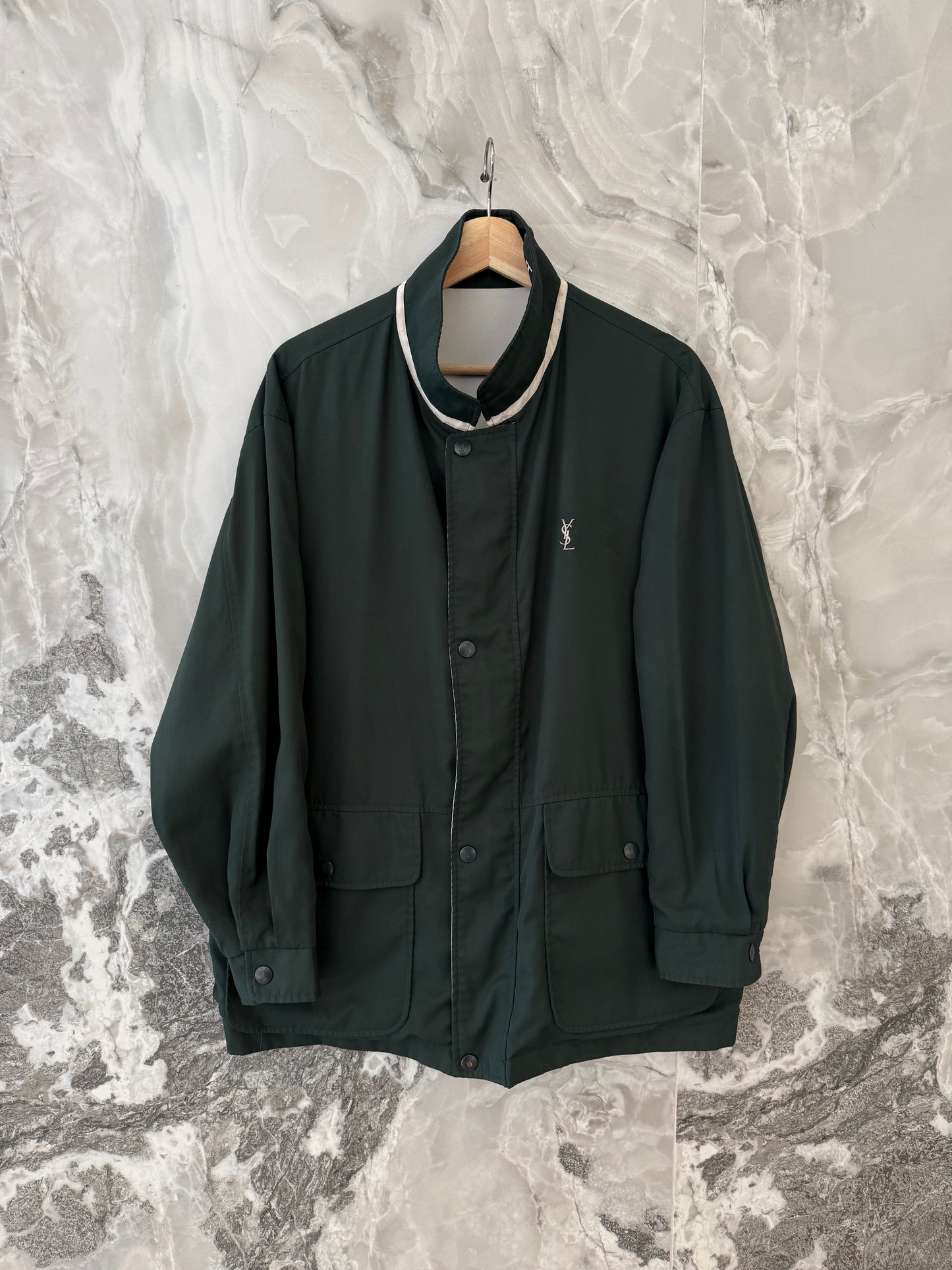 Vintage 90s YSL Yves Saint Laurent Reversible Windbreaker