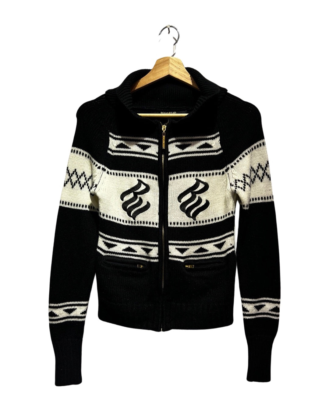 Vintage y2k Rocawear Knits Womans Zip Up Sweater