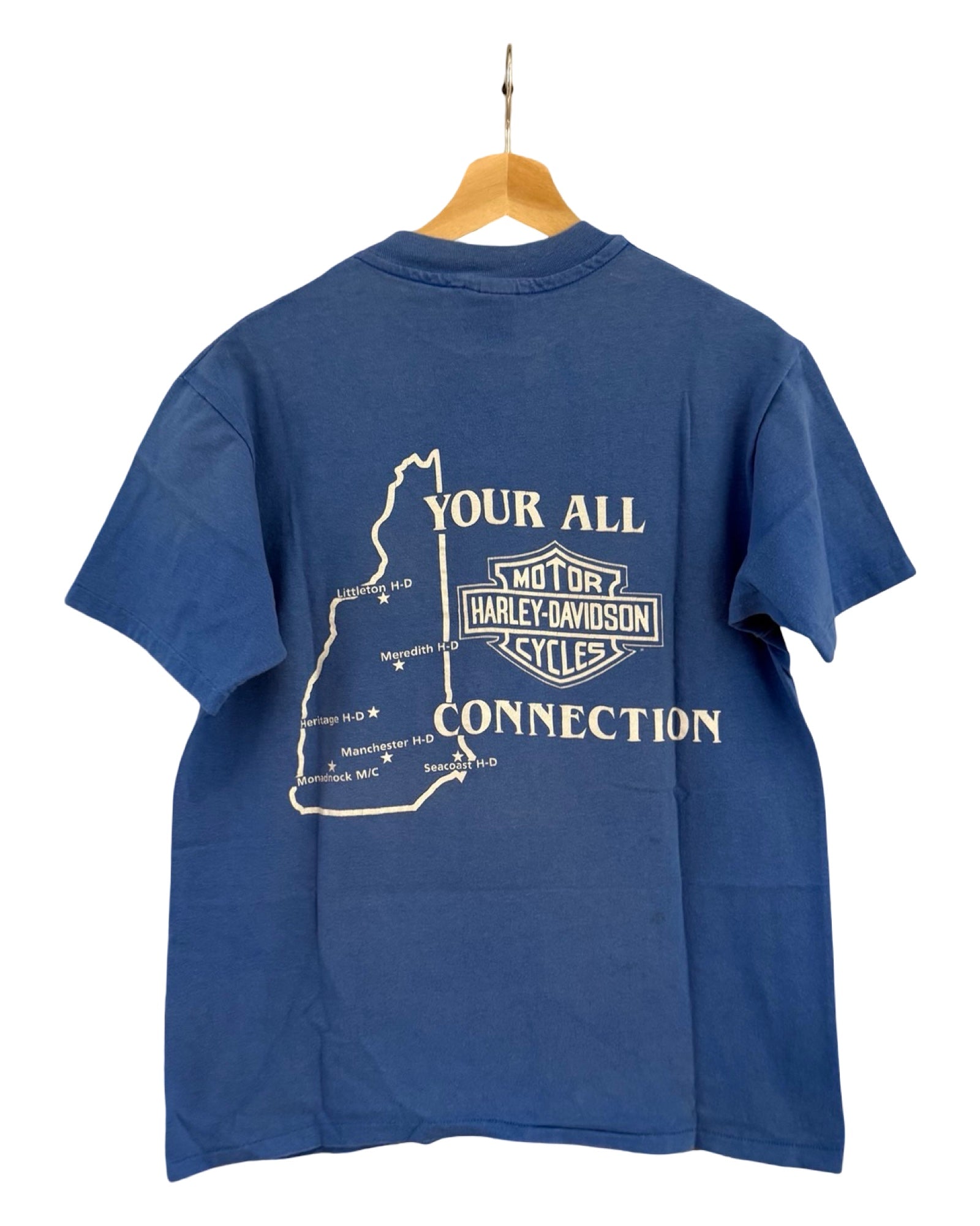 Vintage 1990 Harley Davidson State Rally New Hampshire Tee