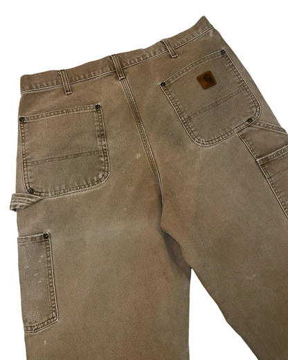 34 x 32 Vintage 90s Carhartt Tan Double Knee Pants
