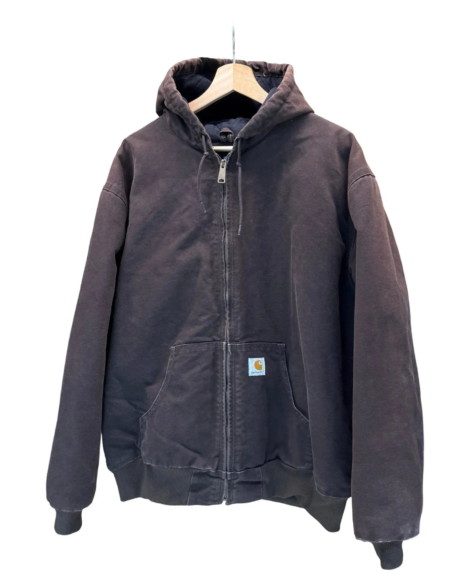 Vintage 90s Carhartt Brown Zip Up Hooded Jacket KIF Vintage