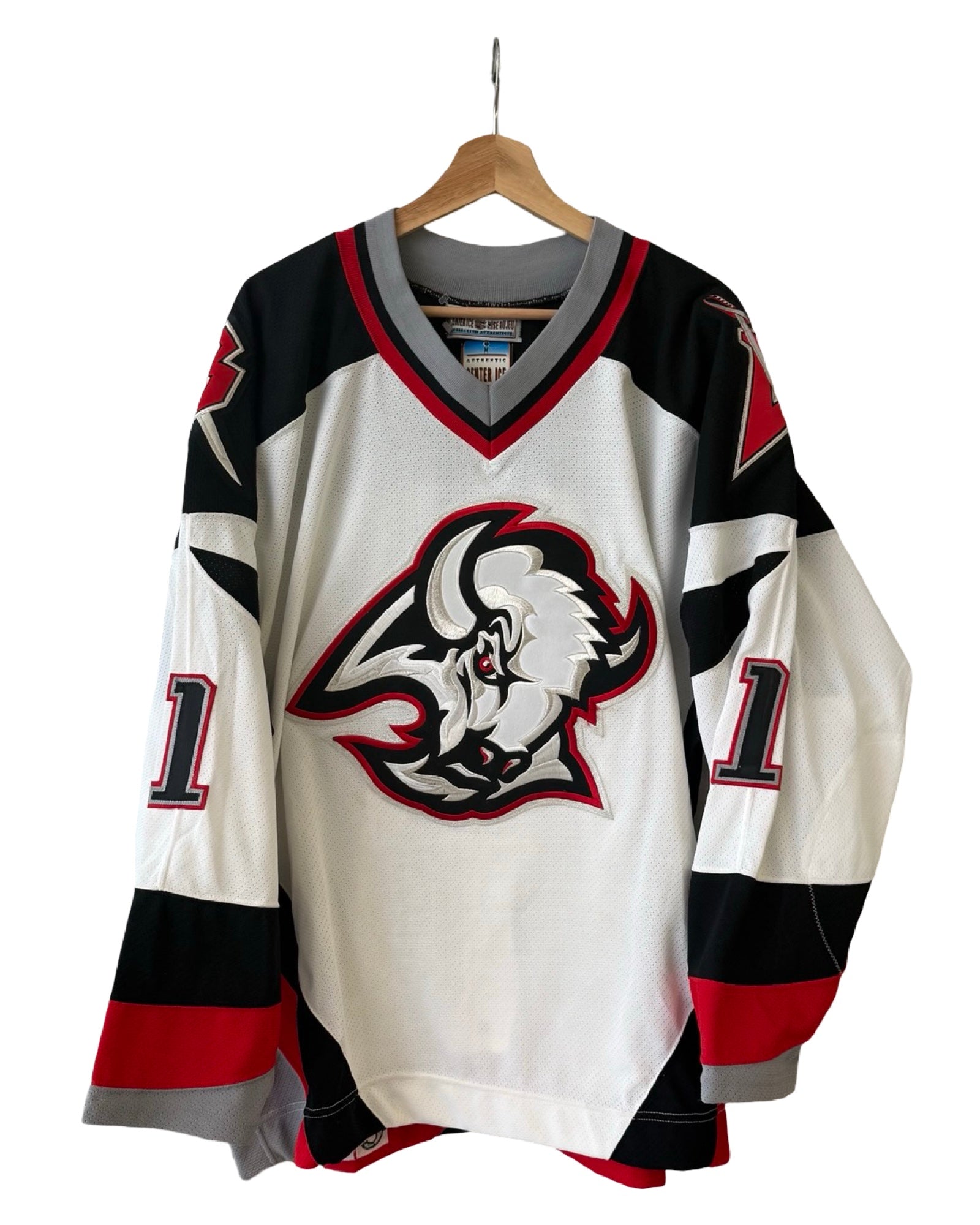 Vintage 90s Brand New Buffalo Sabres NHL Player Grade Jersey