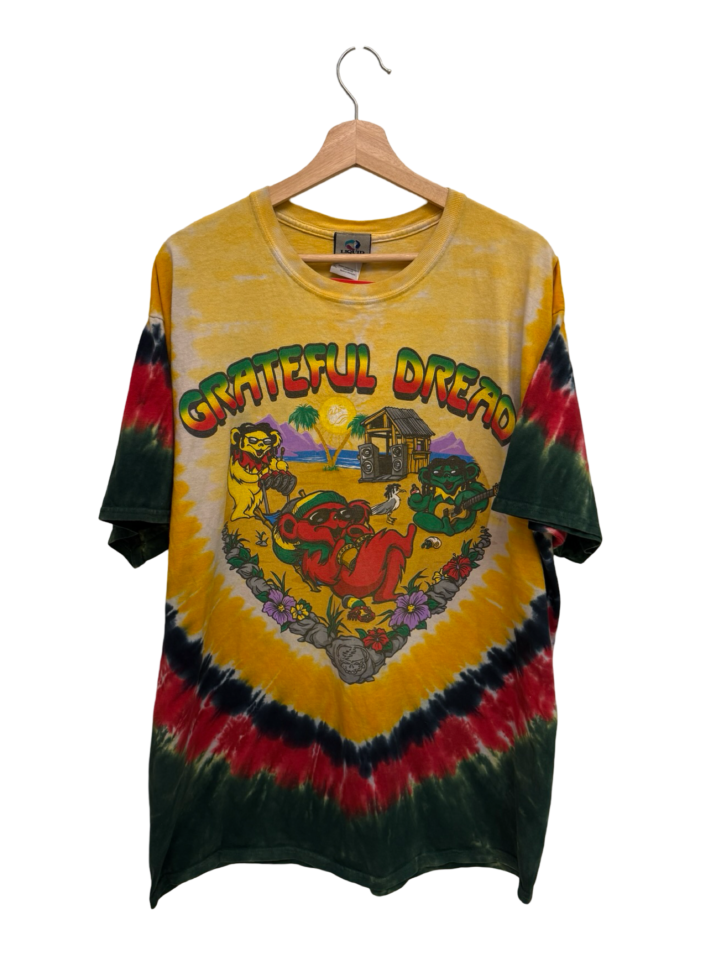 Vintage 2000 Grateful Dead Dread Bears Tie Dye Tee