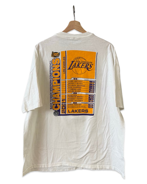 Vintage 2001 Los Angeles Lakers Champions Back 2 Back Tee