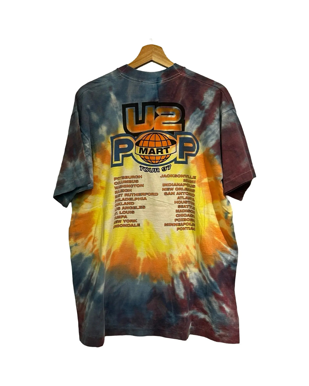 Vintage 1997 U2 Pop Mart Tie Dye Tour Tee KIF Vintage