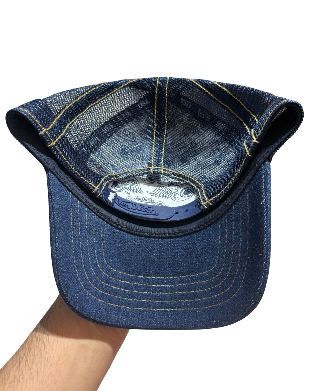 Von Dutch Denim Bedazzle Sample Trucker Hat