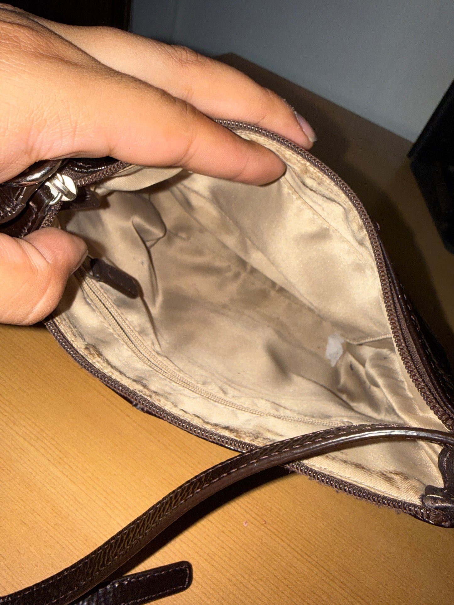 Vintage Coach Small Leather Brown Ashley Crossbody Bag