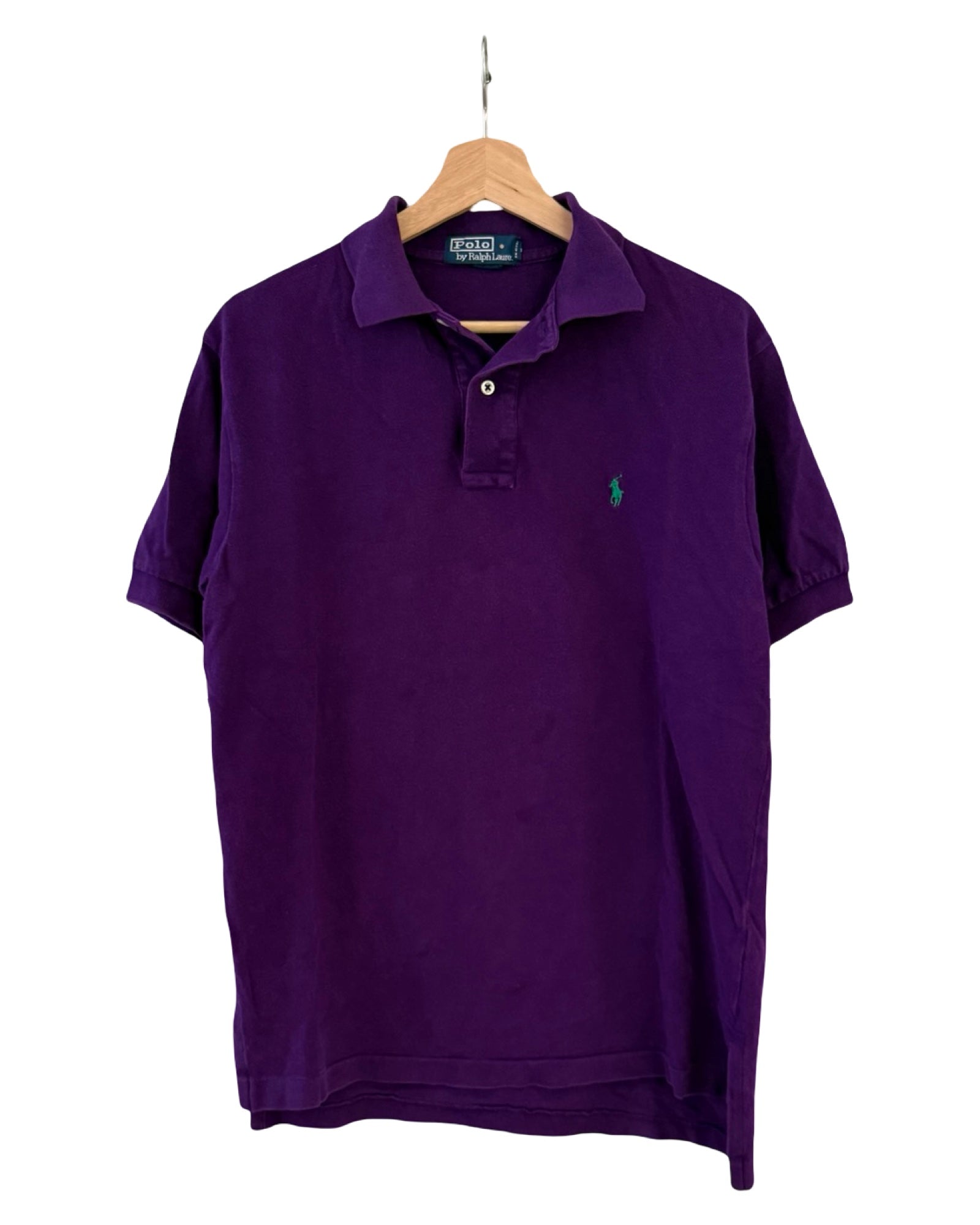 ビンテージ ポロ ラルフローレン 紫緑シャツ