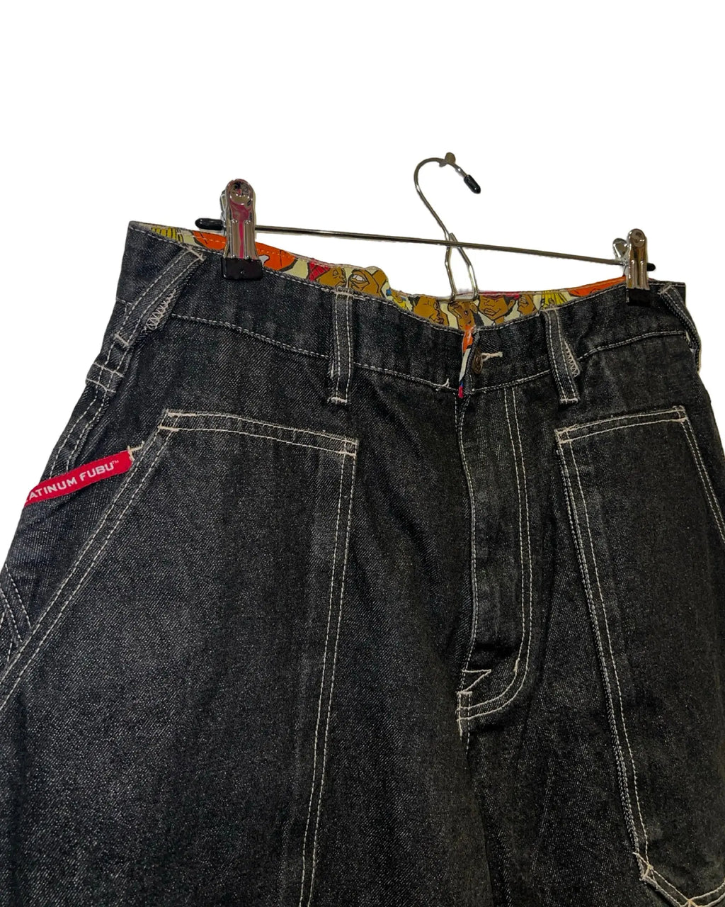 34 x 30 Platinum Fubu x Fat Albert 90s Denim Jeans KIF Vintage