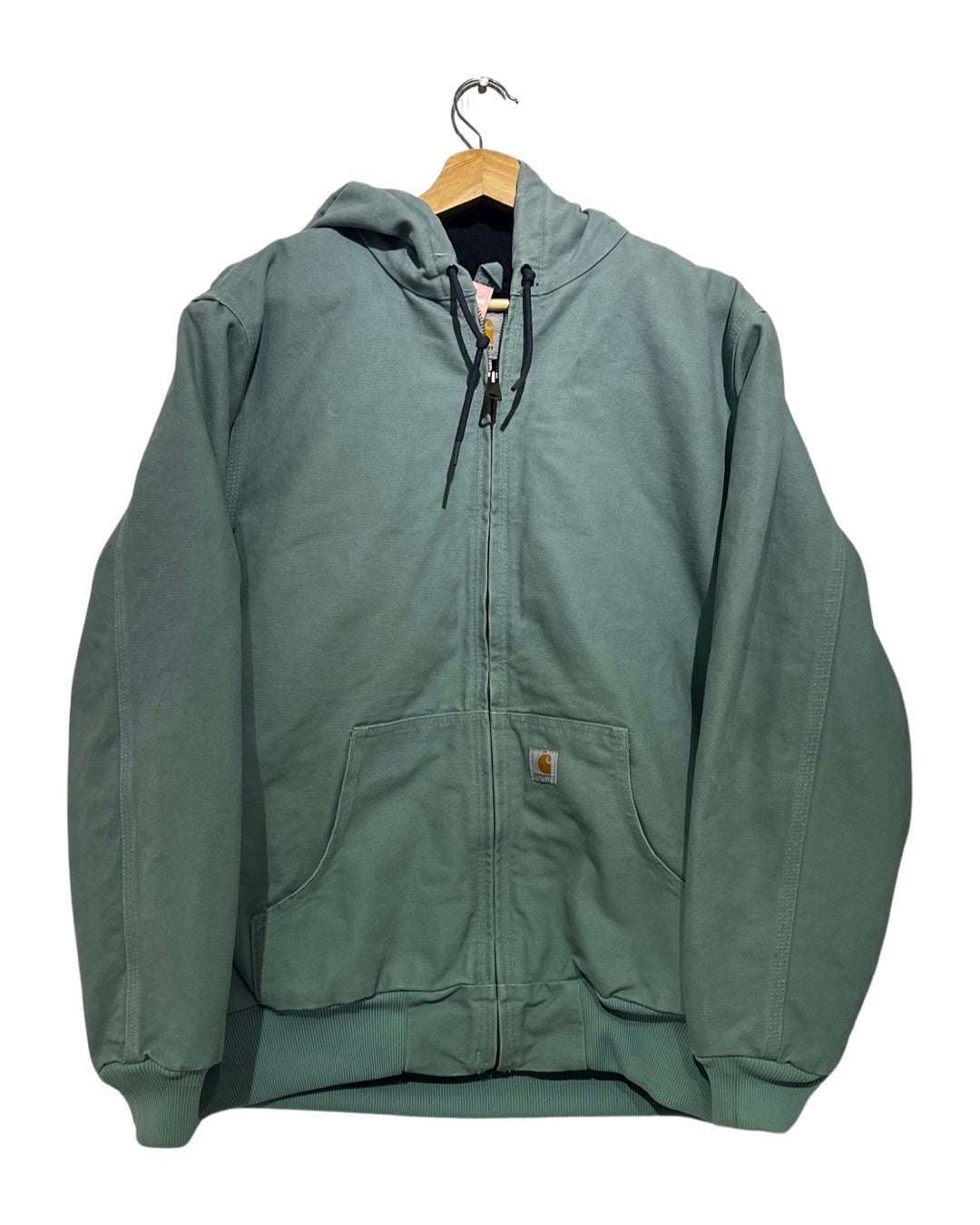 Vintage Rare 90s Carhartt Baby Blue Zip Up Hooded Jacket