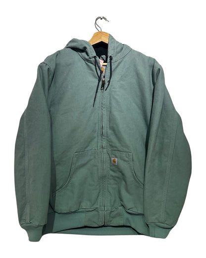 Vintage Rare 90s Carhartt Baby Blue Zip Up Hooded Jacket