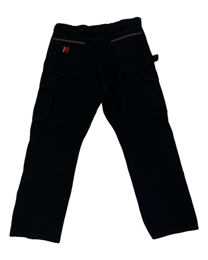 36 x 30 Vintage Wrangler Black Carpenter Pants