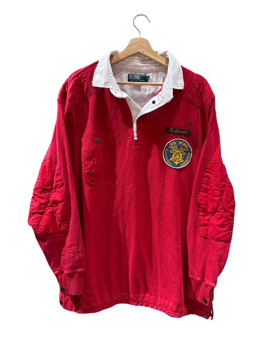 Vintage Polo Ralph Lauren 56th Naval Rescue Squad L/S Rugby Shirt