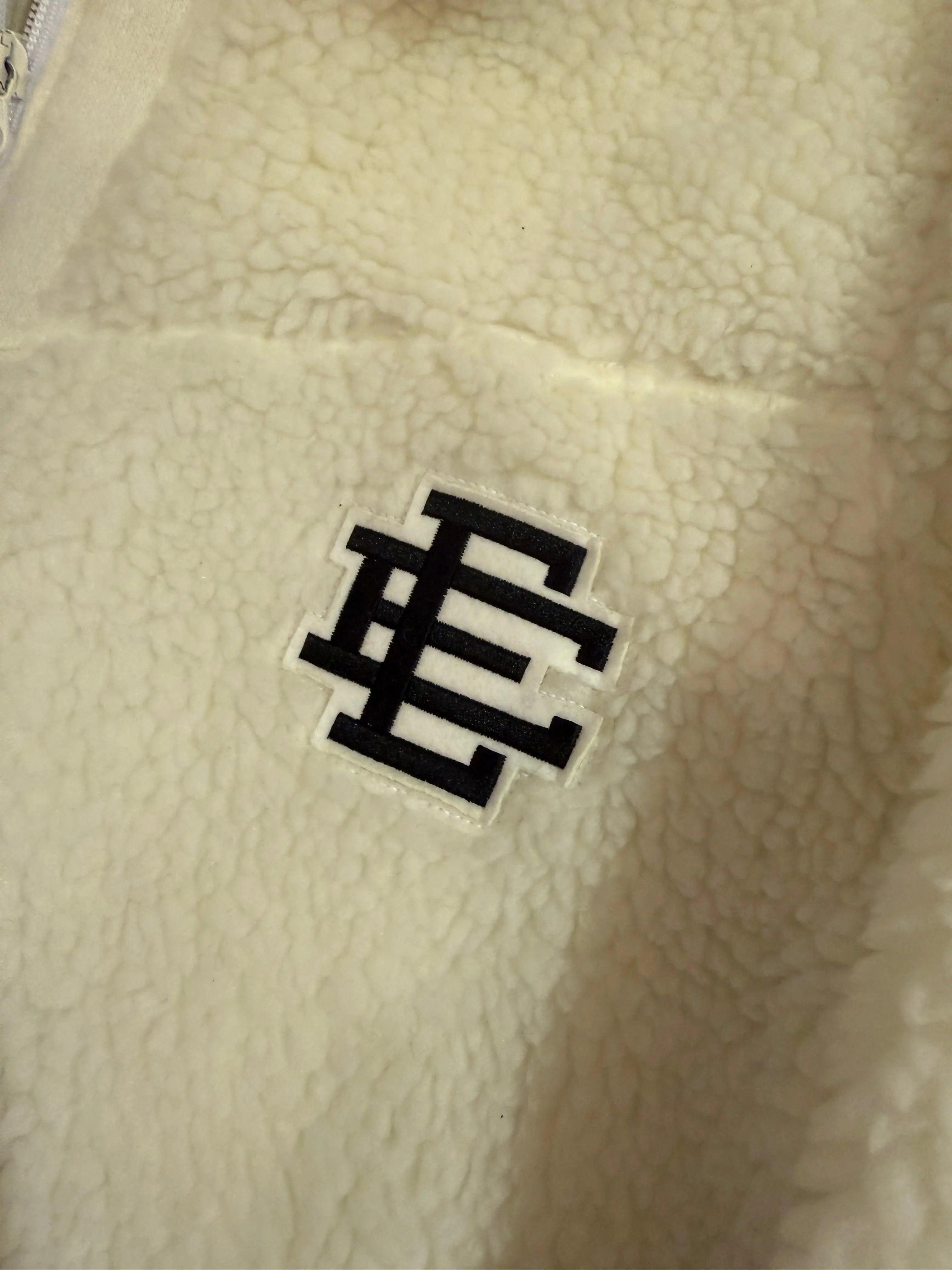Archive SAMPLE Eric Emanuel White Sherpa Zip Up KIF Vintage