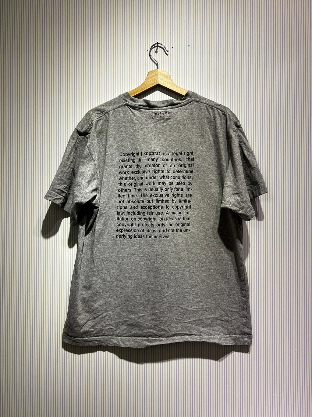 Archive FW/20 Vetements Copyright Tee KIF Vintage
