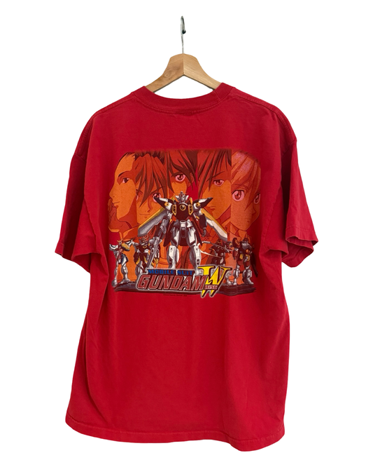 Vintage 2002 Gundam Wing Red Anime Promo Tee
