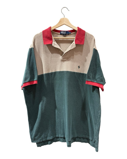 Vintage 90s Polo Ralph Lauren Colorblock Tan Shirt