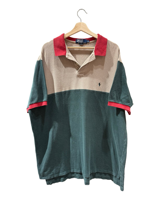 Vintage 90s Polo Ralph Lauren Colorblock Tan Shirt