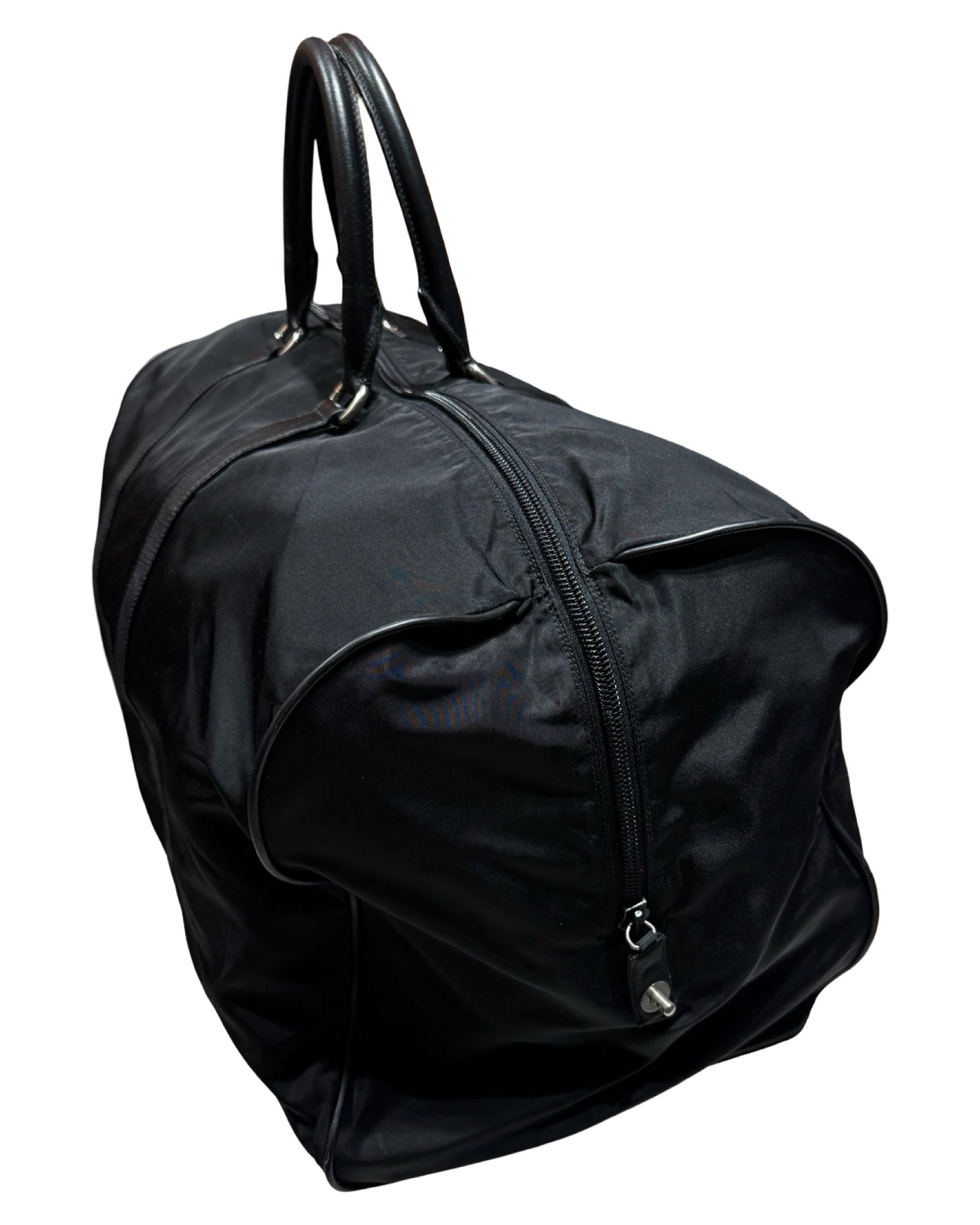 Vintage Prada Nero Nylon Duffle Bag KIF Vintage