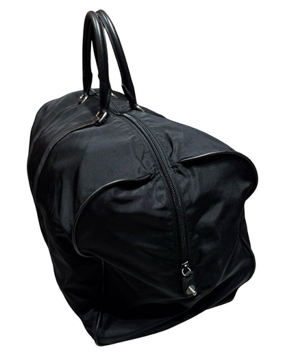 Vintage Prada Nero Nylon Duffle Bag