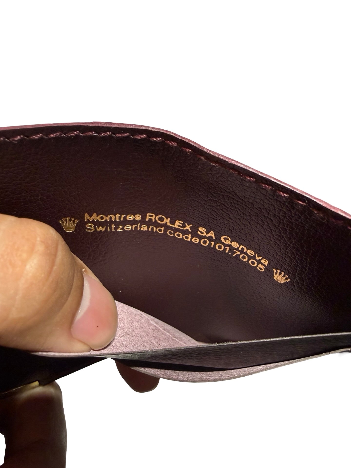 Vintage Rolex Burgundy Leather Wallet