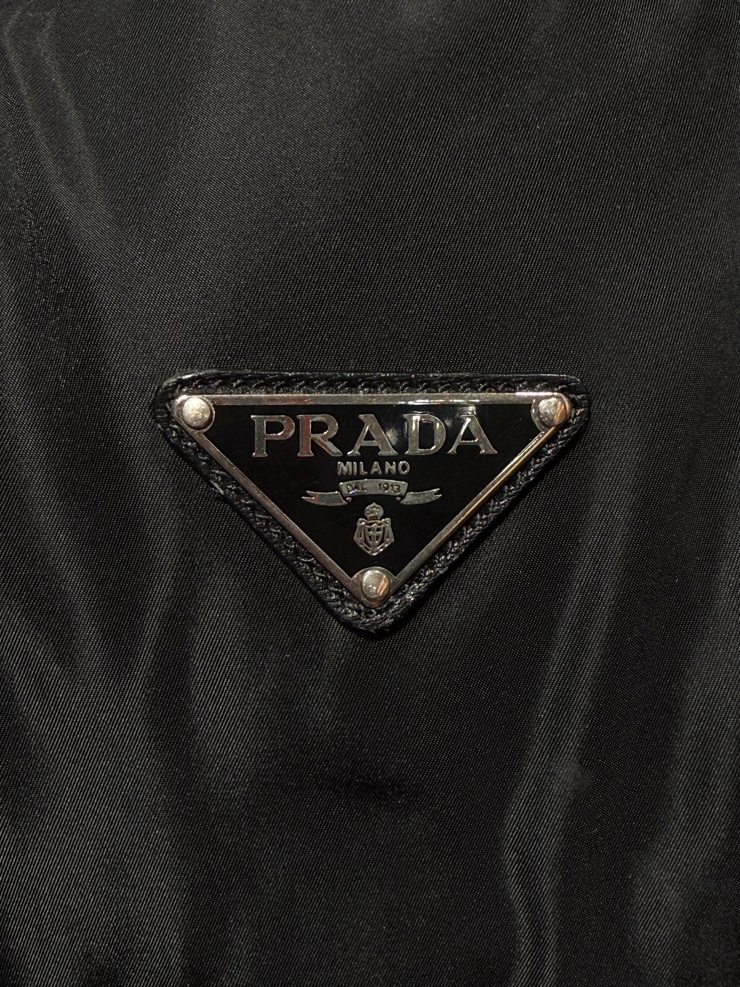 Vintage Prada Nero Nylon Duffle Bag