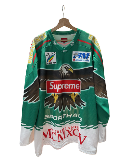 2022 Supreme Eagle Hockey Green Jersey