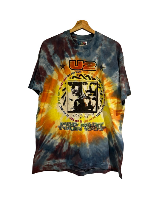 Vintage 1997 U2 Pop Mart Tie Dye Tour Tee