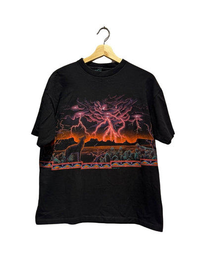 Vintage 90s Wolves Lightning Mountain Tee