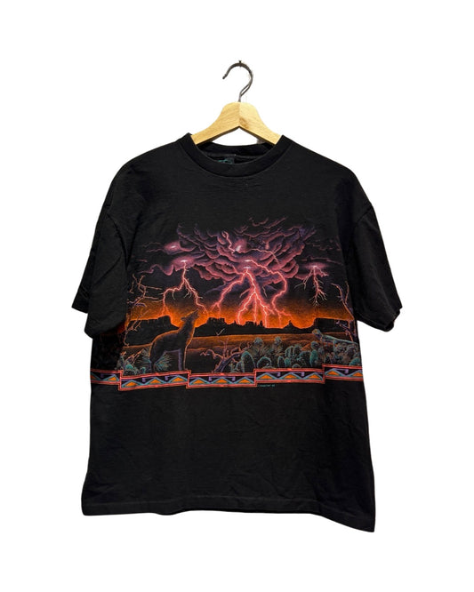 Vintage 90s Wolves Lightning Mountain Tee