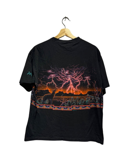 Vintage 90s Wolves Lightning Mountain Tee