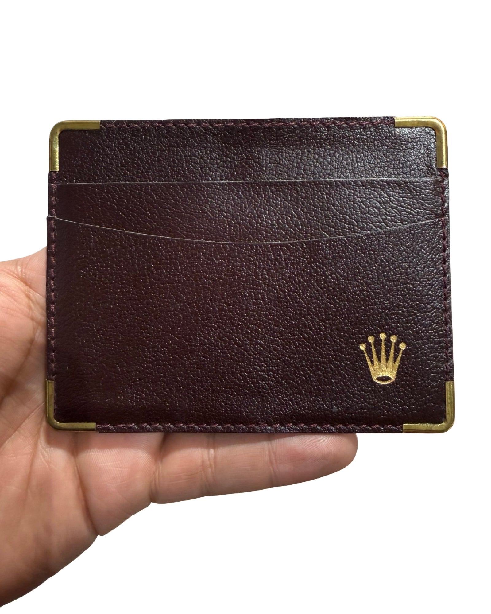 Vintage Rolex Burgundy Leather Wallet
