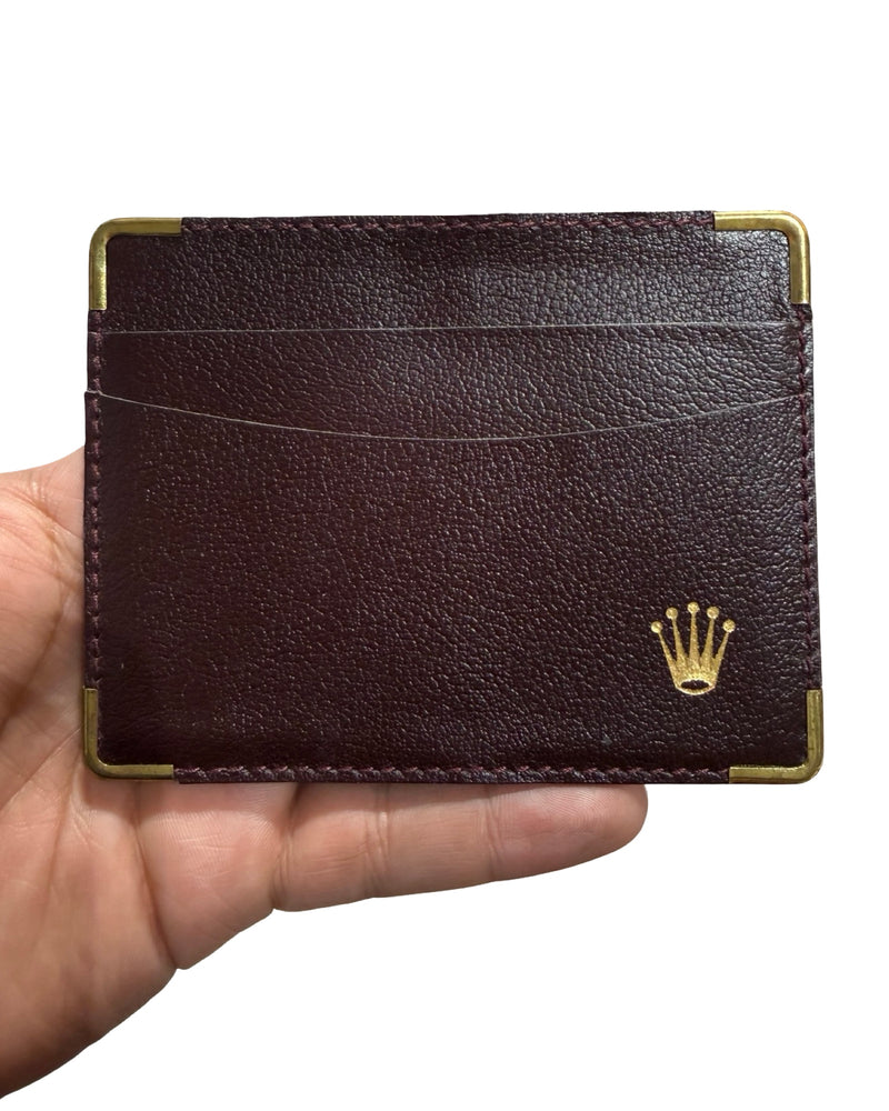Vintage Rolex Burgundy Leather Wallet