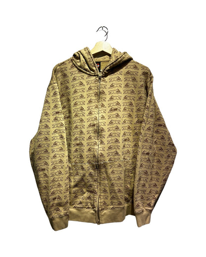 y2k BBC x HUF All Over Print Full Zip Up Hoodie