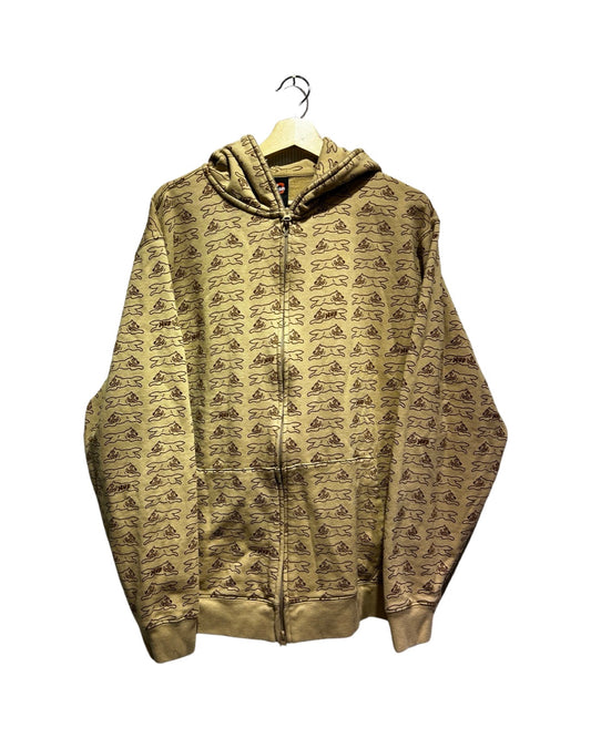 y2k BBC x HUF All Over Print Full Zip Up Hoodie