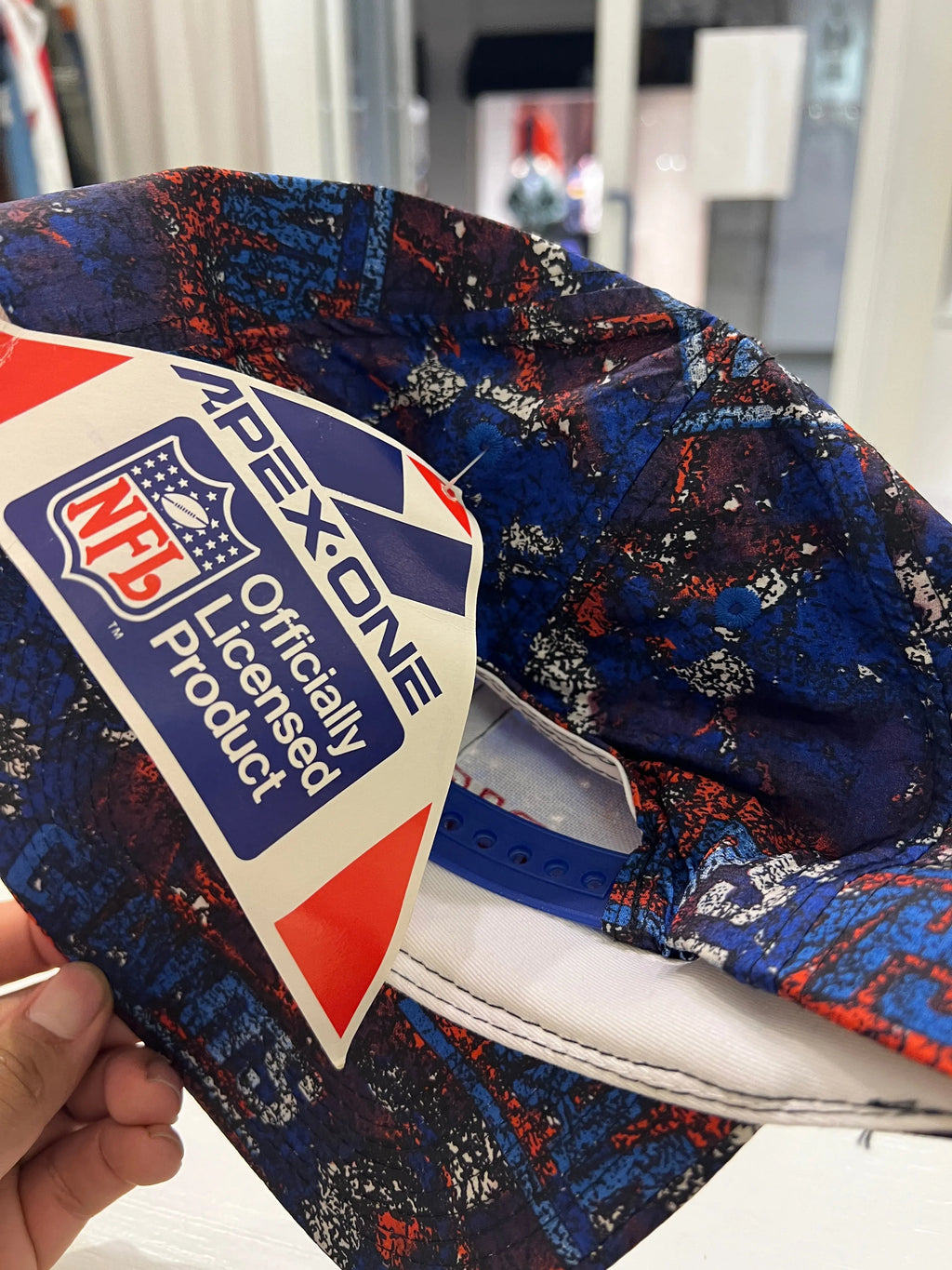 Vintage Rare 90s New York Giants AOP APEX Snapback Hat KIF Vintage