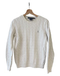 Women’s Vintage Y2K Polo Ralph Lauren White Knit Sweater