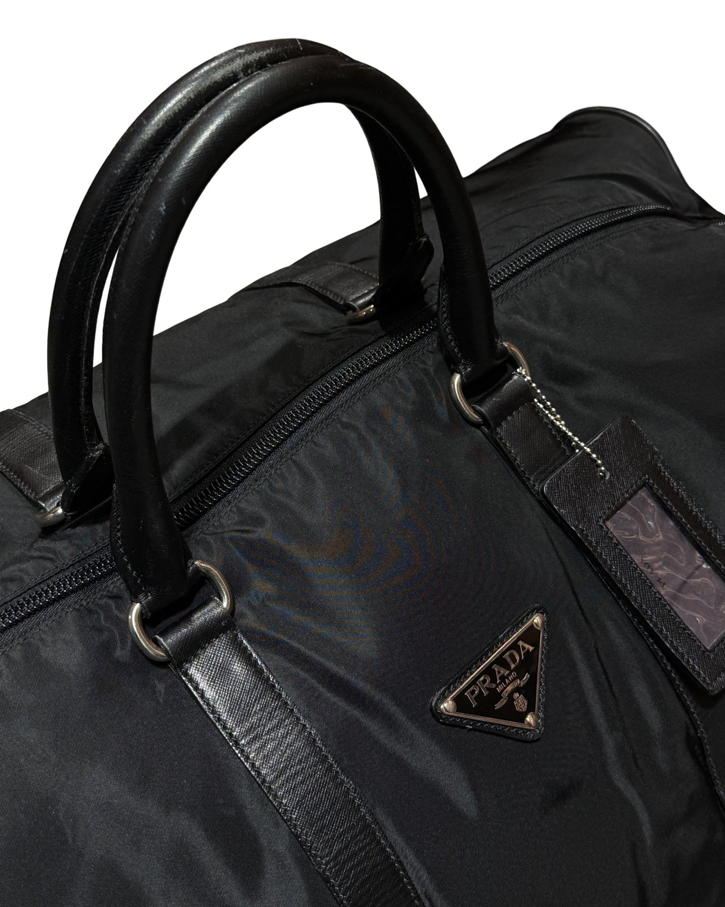 Vintage Prada Nero Nylon Duffle Bag