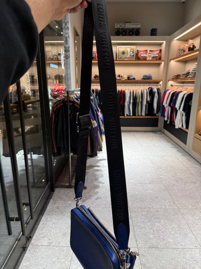Louis Vuitton Trio Monogram Taigarama Cobalt Blue Messenger Bag