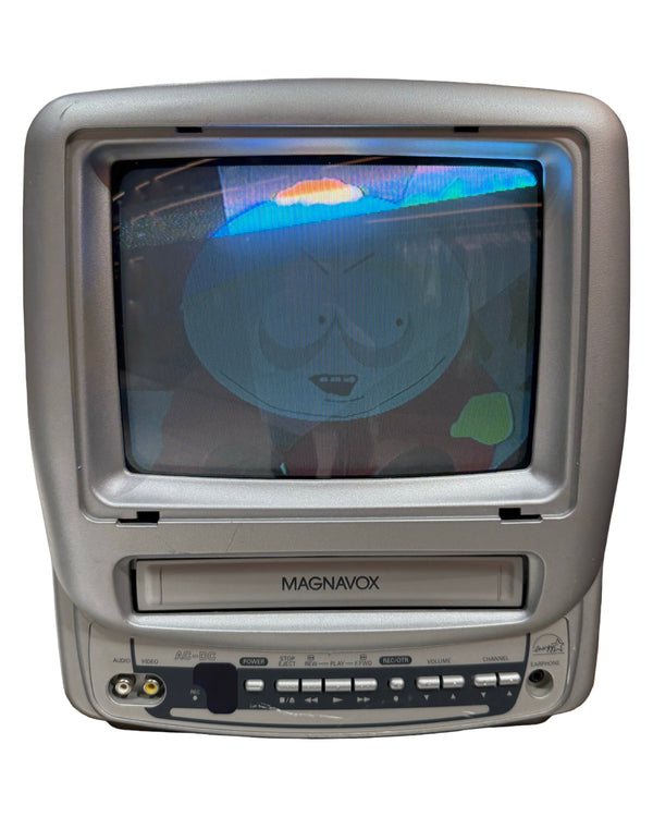 Vintage Magnavox 9 Inch CRT TV with VHS Player