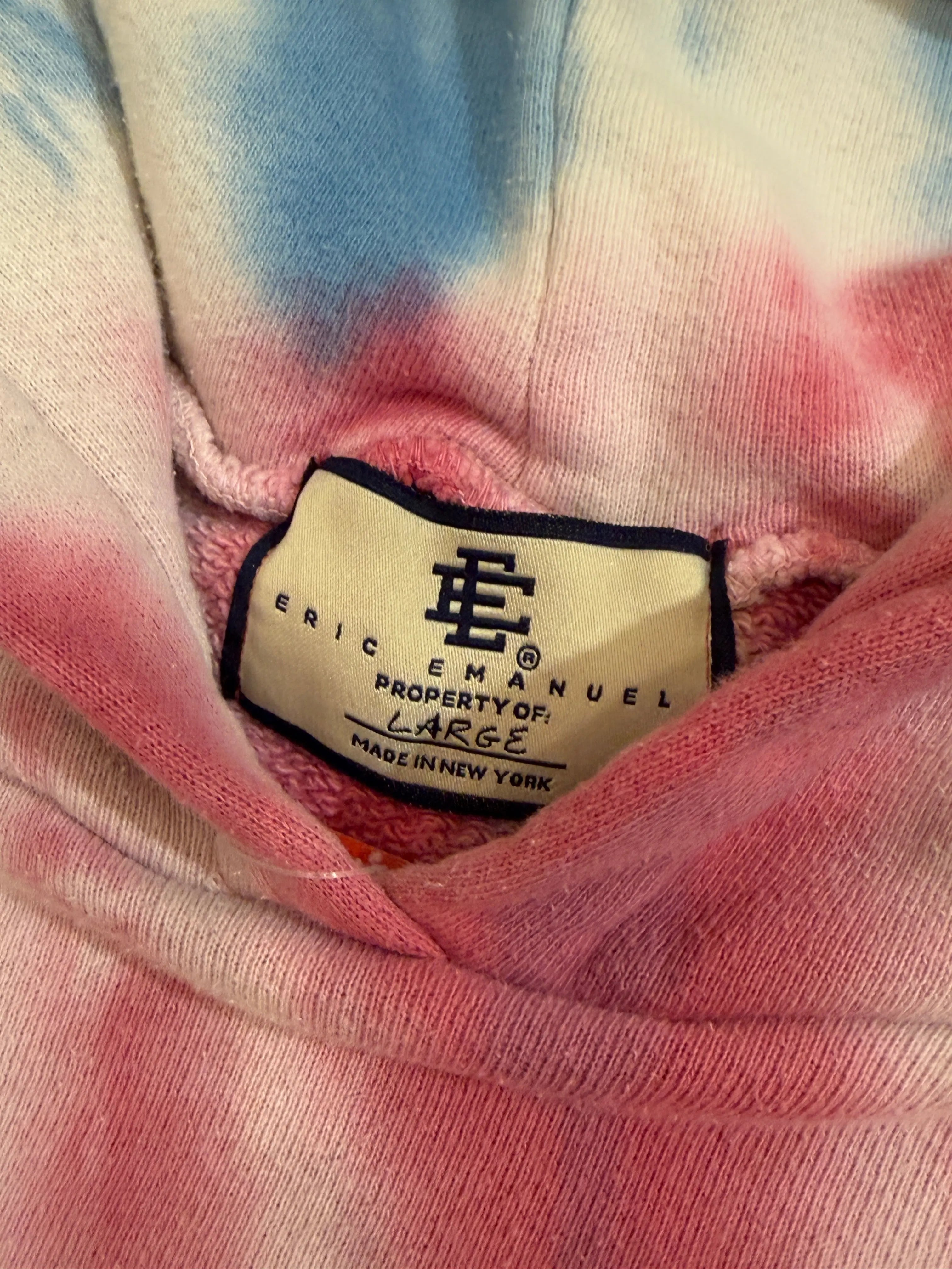 Archive Eric Emanuel Oversized Tie Dye Pink Hoodie KIF Vintage